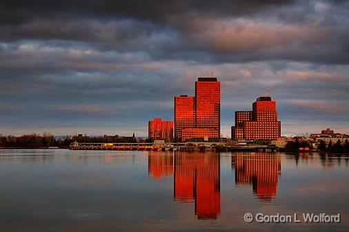 Buildings In Sunrise Glow_11142-3.jpg - Reflecting on the Ottawa RiverPhotographed from Ottawa, Ontario - the capital of Canada.